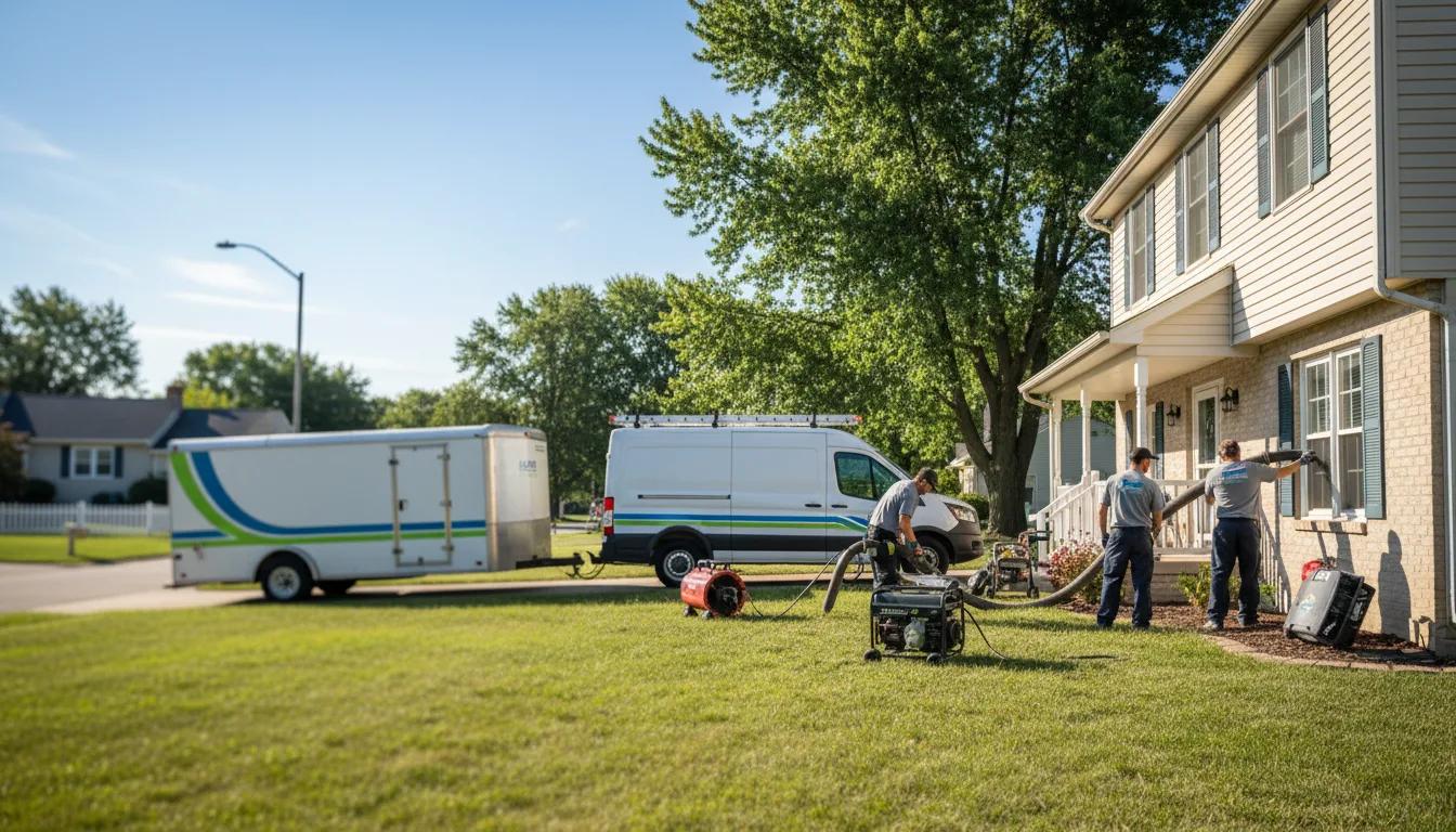 Flooded Basement Restoration And Cleanup With Repair in Brighton, IL near me